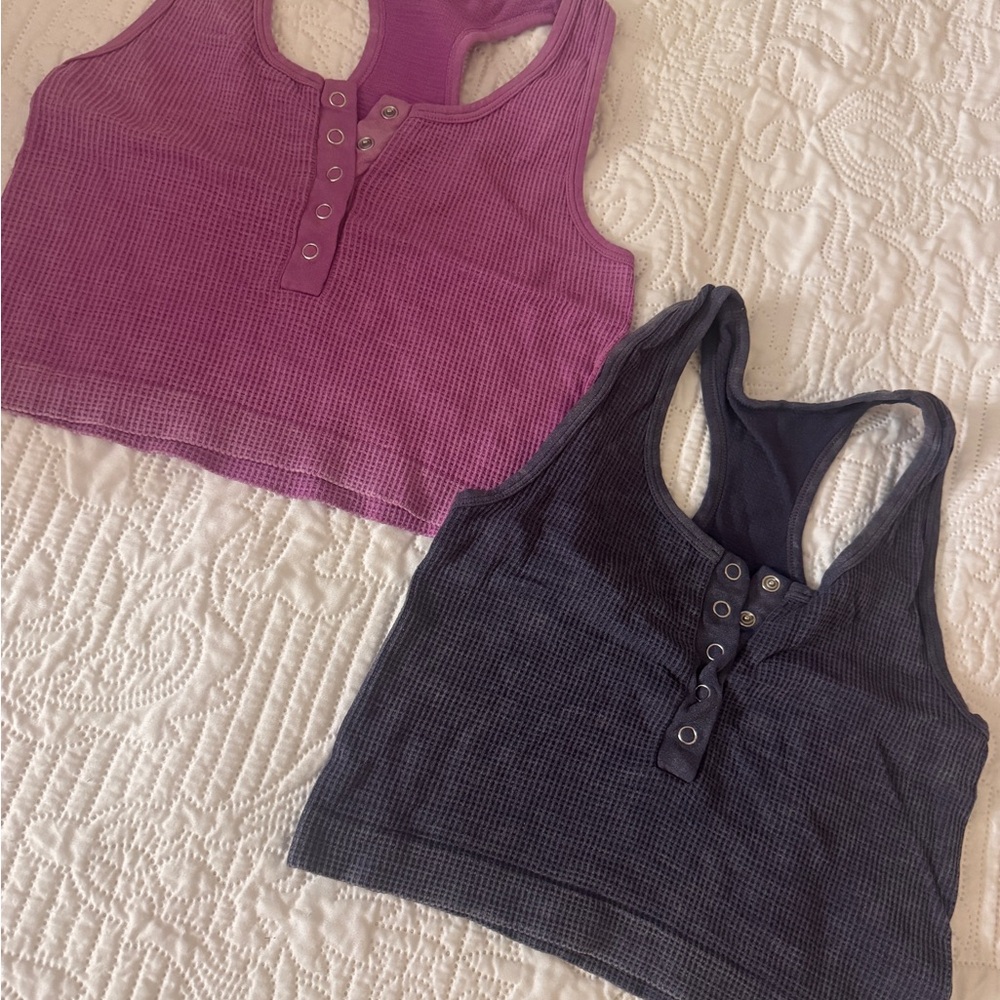 Stylish Women's Sleeveless Tops - Purple and Black